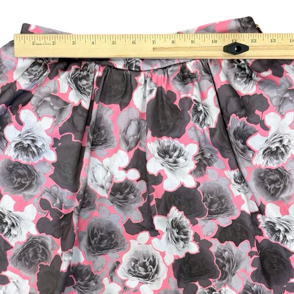 Juicy Couture Pink Gray White Floral Layered Mini Bubble Tulle Skirt Size 4 - Picture 7 of 10